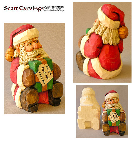 Sitting Santa Rough out - 6.5" X 3.5" X 3.5" - $25.00