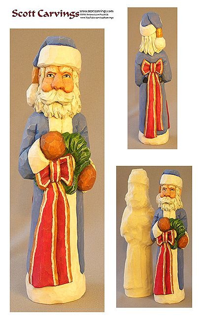 Santa Holding Wreath Rough Out - 10.5" X 3" X 2.5"
