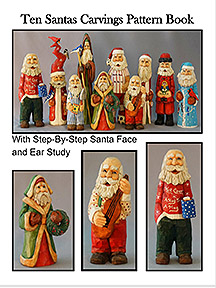 Ten Santas Pattern for you to carve - eBook version
