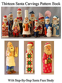 Thirteen Santas Carvings Patterns eBook - $9.00 - Sale