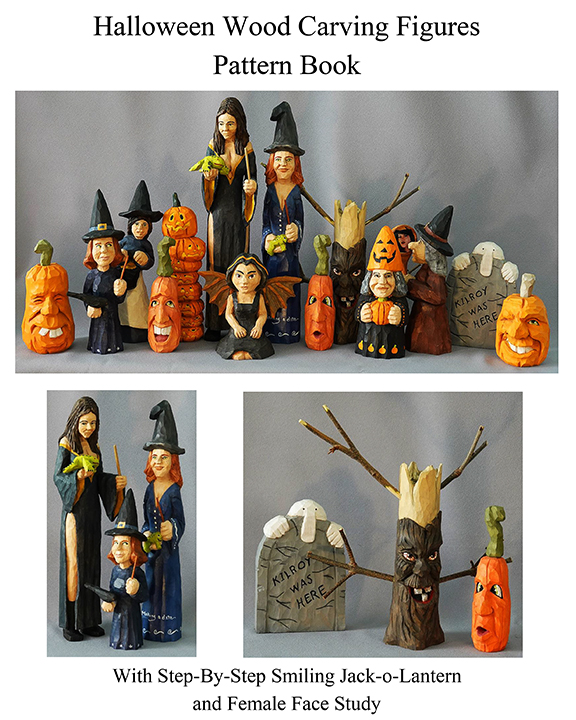 Halloween Wood Carving Figures Pattern Book - $9.00