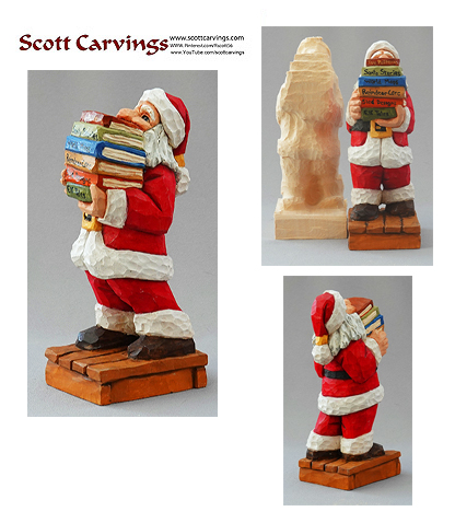 Librarian Santa Rough Out – 8″ X 3″ X 3.5″ – $25.00