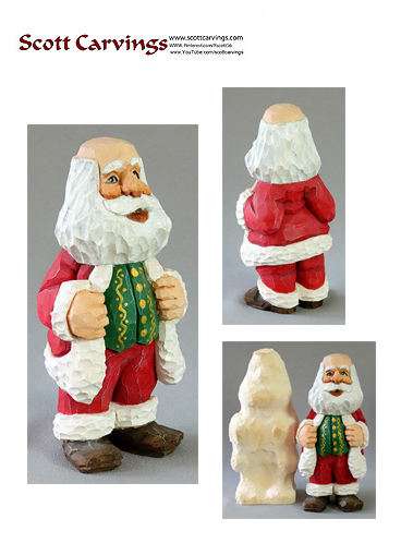 Santa Holding Jacket Open - 7.5" X 3.5" X 2.5" - $25.00