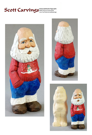 Santa with Hands in Pocket - 6" X 2.25" X 2.25" -$25.00