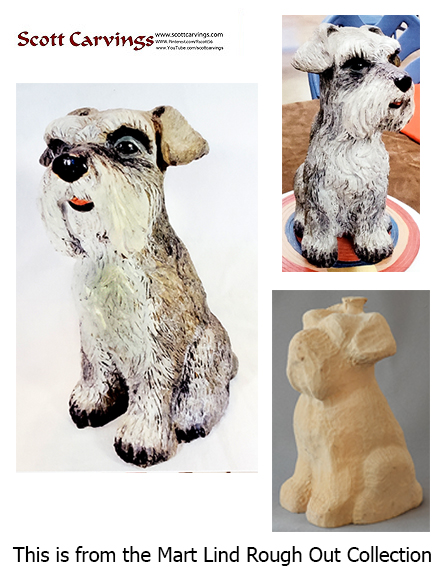 Big Sitting Dog Rough Out - 9" X 5" X 6" - $49.00
