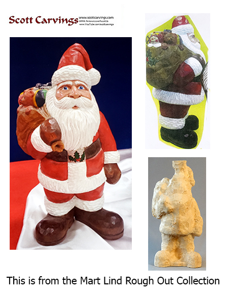 Big Santa with the Big Pouch Rough Out - 10.5" X 5" X 4.5" - $49.00