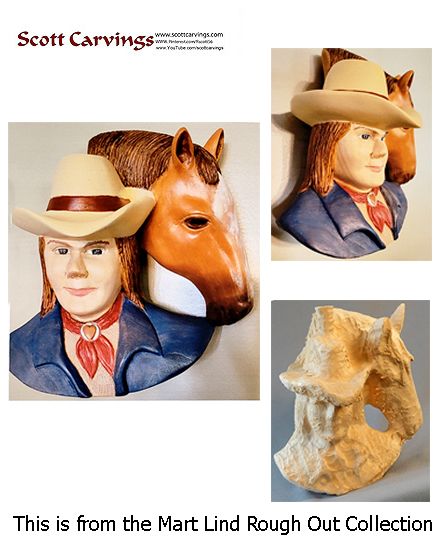 Dolly and Molly Wall Mount Rough Out - 9" X 9" X 3" - $52.00