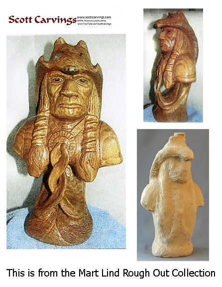 Wolf Headdress Indian Bust - 10.5" X 6" X 3.5" - $52.00