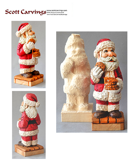 Cookie Eating Santa Rough Out 7.5 X 2.75 X 2.75 - $29.00